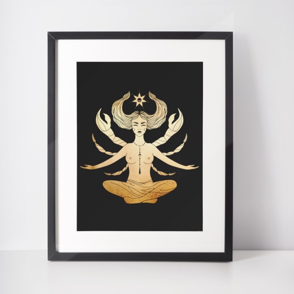 Cancer Wall Art Celestial Zodiac Print Poster Unframed - Picture 5 of 5